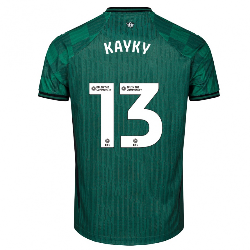 נשים כדורגל Kayky Almeida #13 ירוק שחור הרחק ג'רזי 2025/26