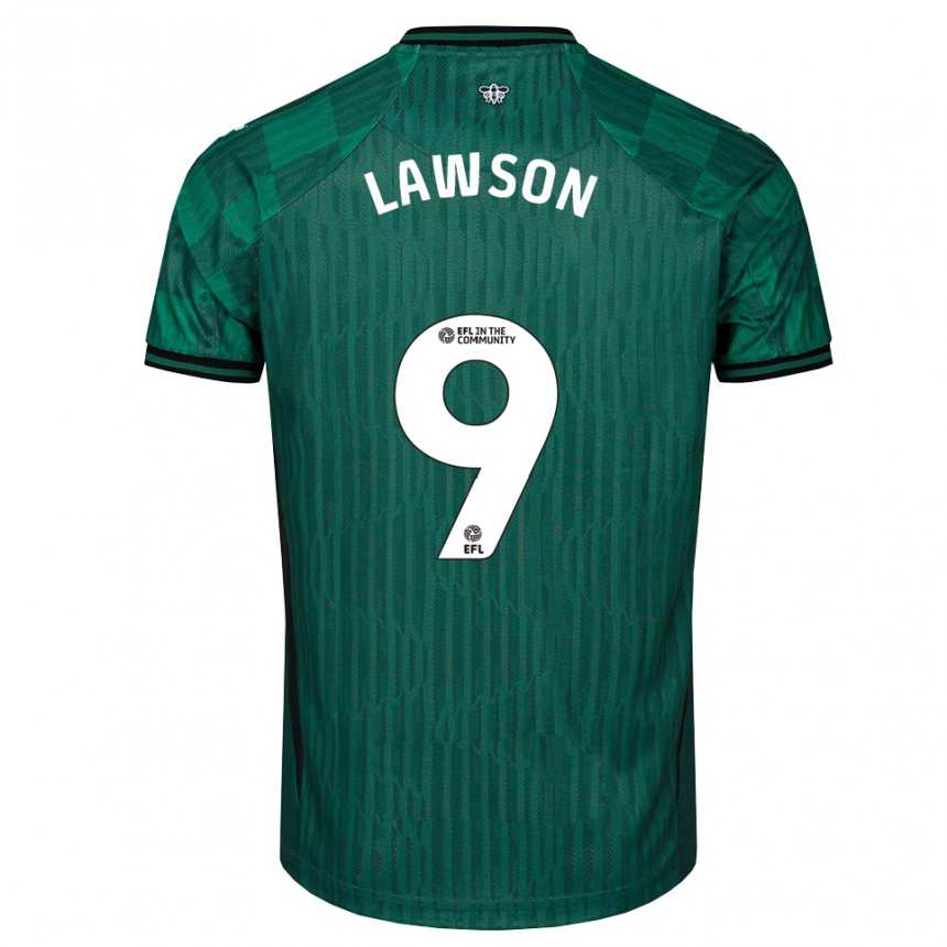 נשים כדורגל Jonathan Lawson #9 ירוק שחור הרחק ג'רזי 2025/26