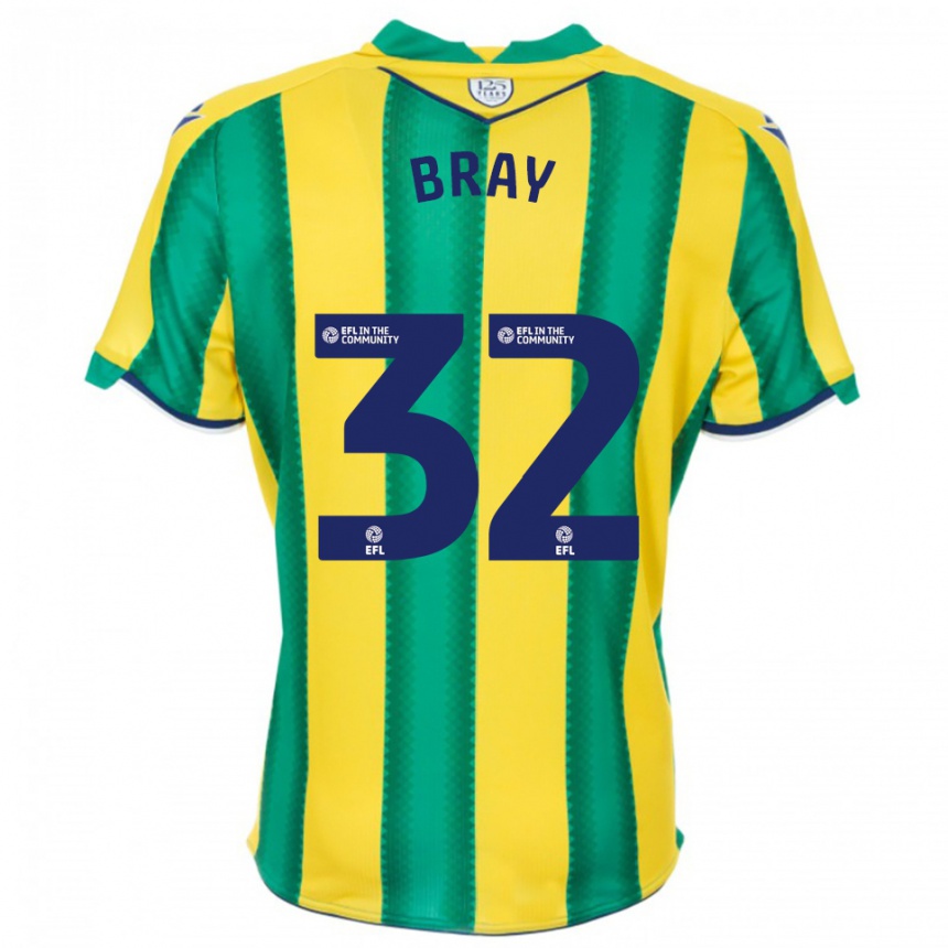 נשים כדורגל Jack Bray #32 צהוב ירוק הרחק ג'רזי 2025/26