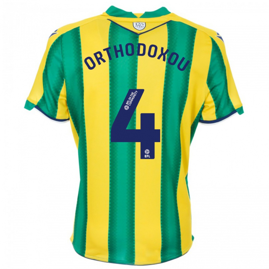 נשים כדורגל פרנצ'סקה אורטהודוקסו #4 צהוב ירוק הרחק ג'רזי 2025/26
