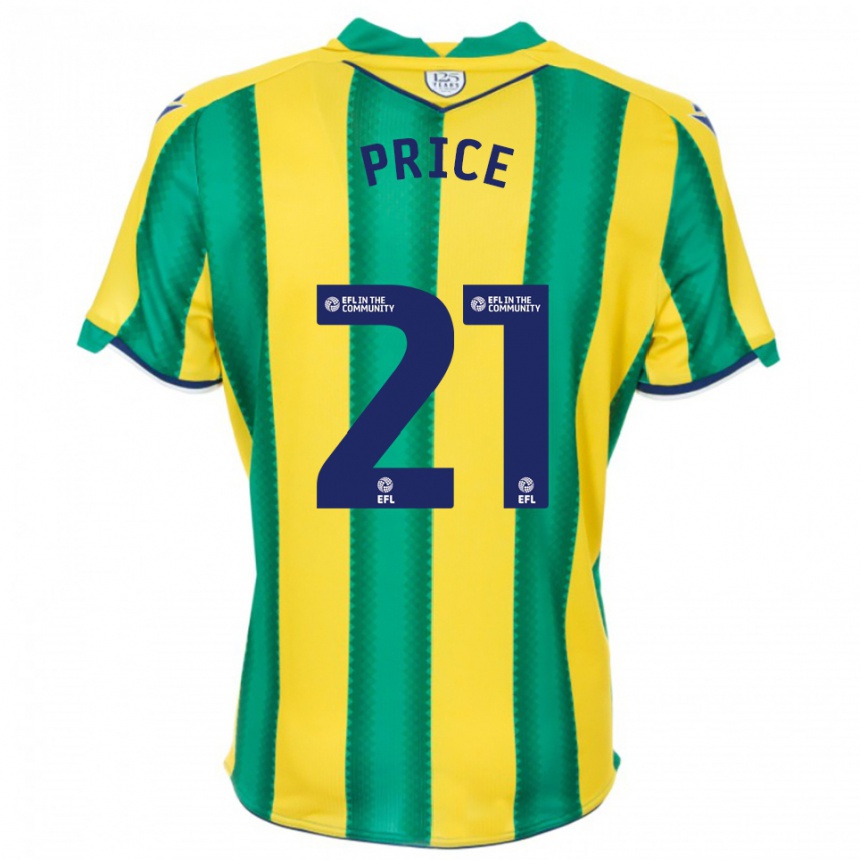 נשים כדורגל אייזק פרייס #21 צהוב ירוק הרחק ג'רזי 2025/26