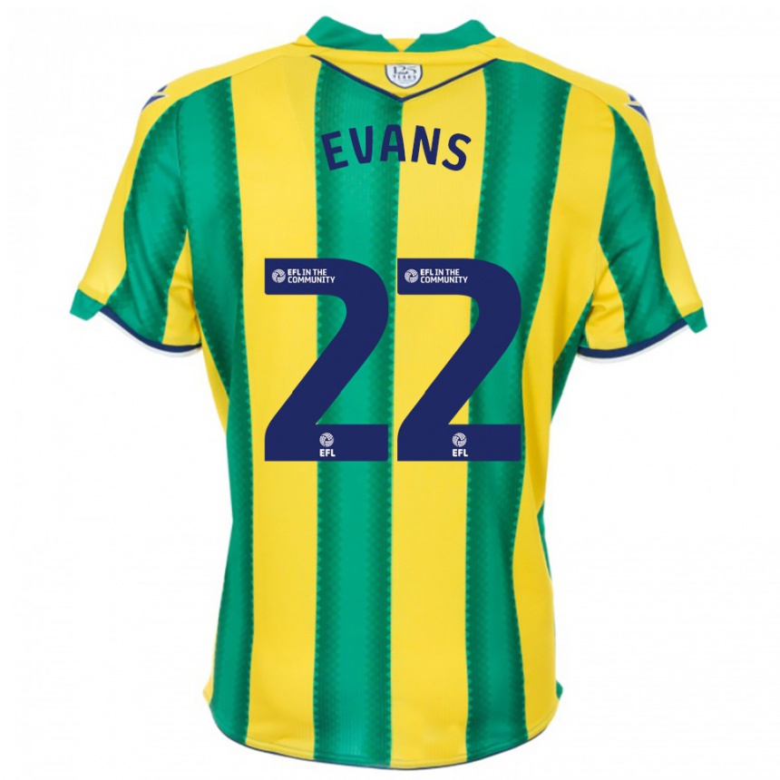 נשים כדורגל קייט אוונס #22 צהוב ירוק הרחק ג'רזי 2025/26 נשים כדורגל קייט אוונס #22 צהוב ירוק הרחק ג'רזי 2025/26