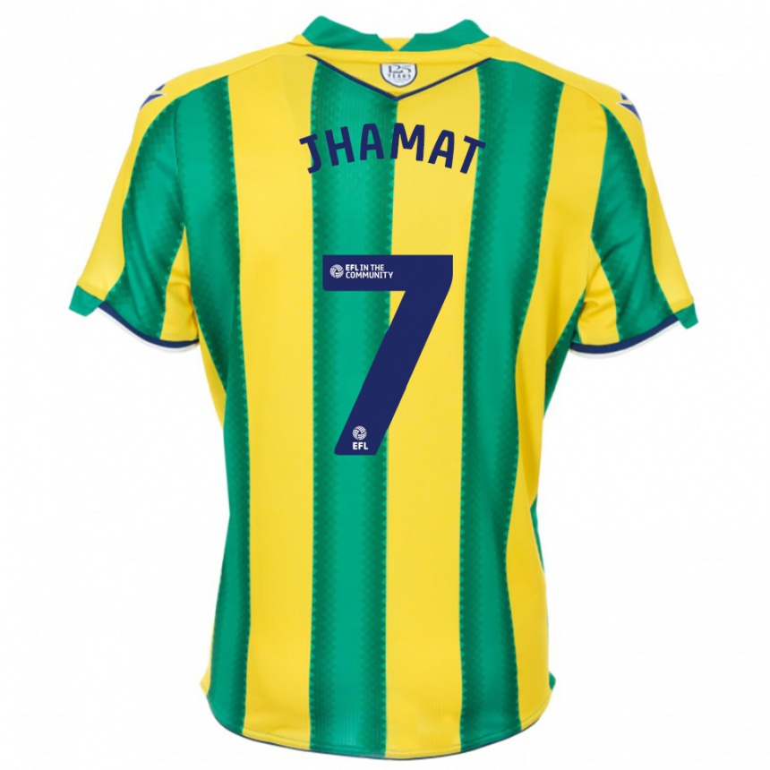 נשים כדורגל סימראן ג'מט #7 צהוב ירוק הרחק ג'רזי 2025/26