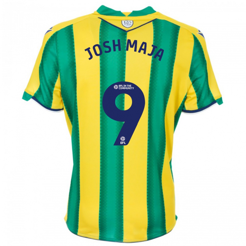 נשים כדורגל ג'וש מאג'ה #9 צהוב ירוק הרחק ג'רזי 2025/26