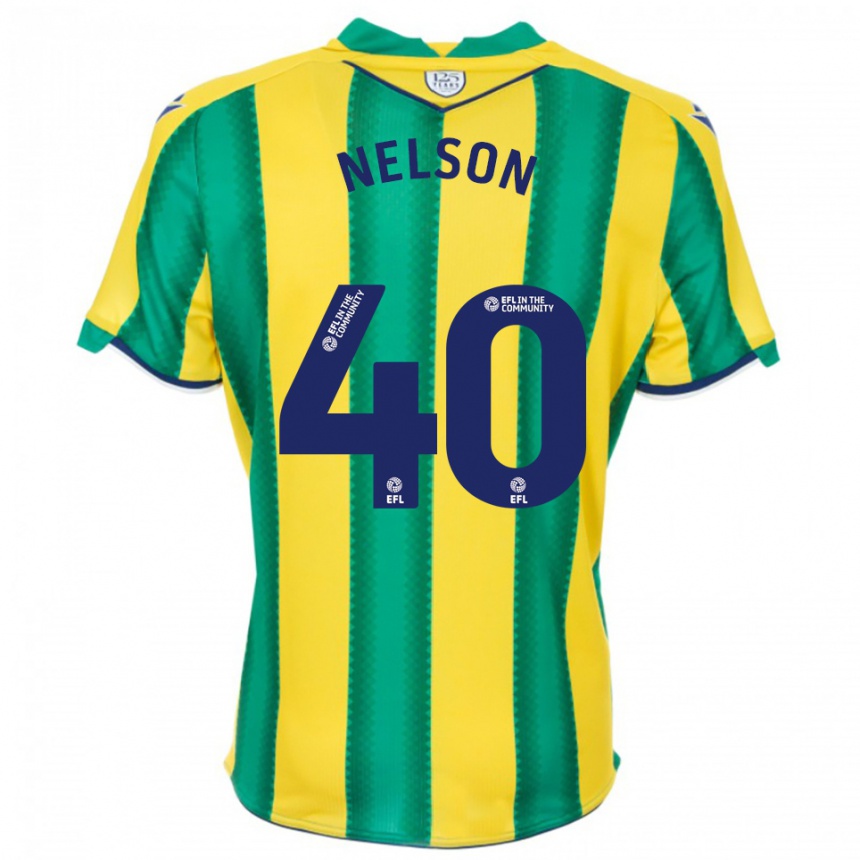 נשים כדורגל דיגו נלסון #40 צהוב ירוק הרחק ג'רזי 2025/26