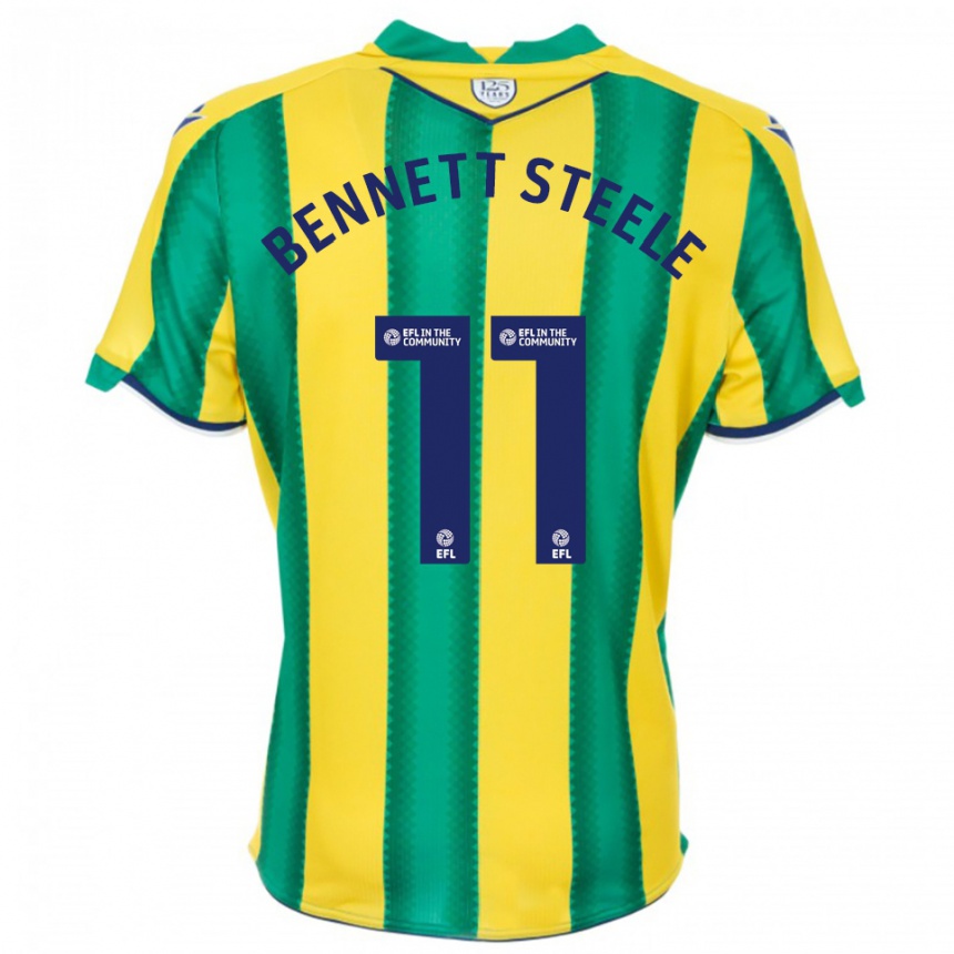 נשים כדורגל ליזי בנט-סטיל #11 צהוב ירוק הרחק ג'רזי 2025/26