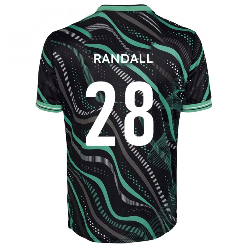 נשים כדורגל Thomas Randall #28 שחור ירוק הרחק ג'רזי 2025/26