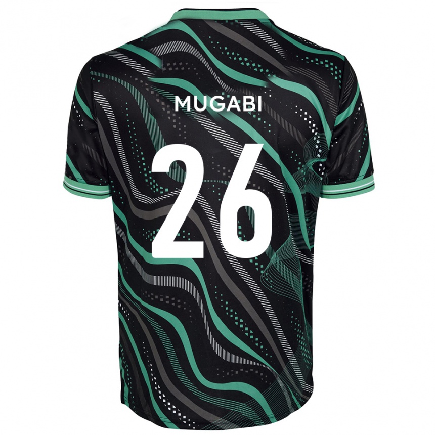 נשים כדורגל בוויס מוגאבי #26 שחור ירוק הרחק ג'רזי 2025/26