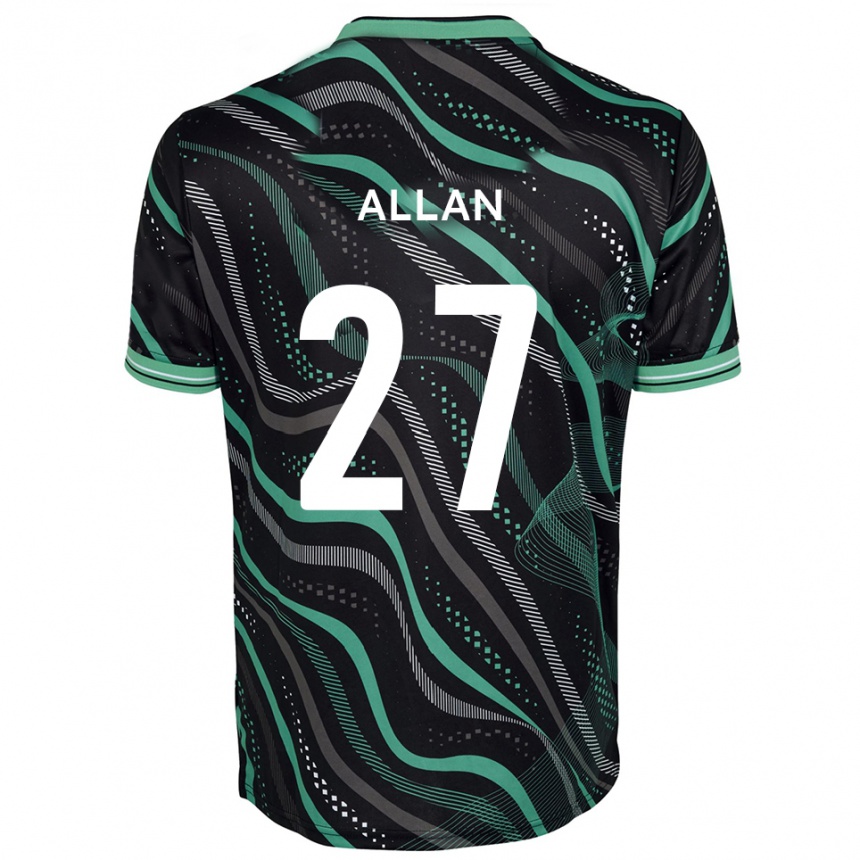 נשים כדורגל Jake Allan #27 שחור ירוק הרחק ג'רזי 2025/26