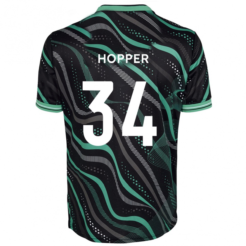 נשים כדורגל דן הופר #34 שחור ירוק הרחק ג'רזי 2025/26