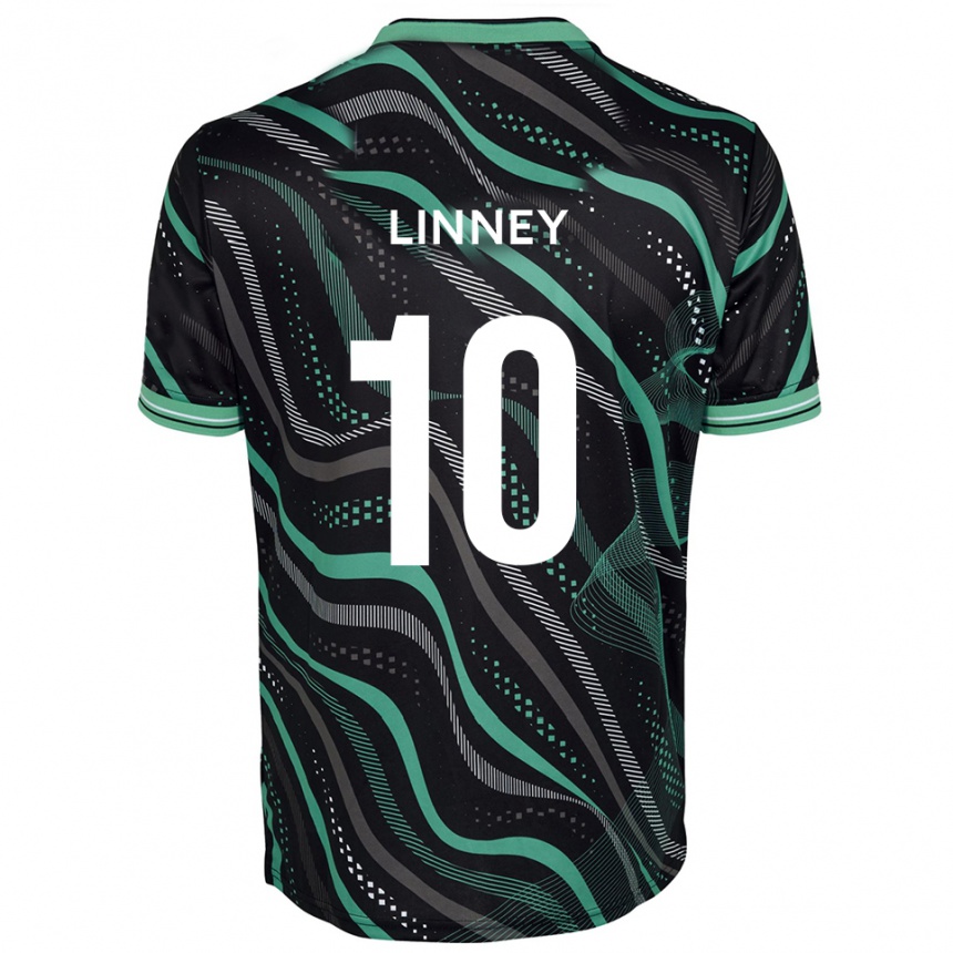 נשים כדורגל רייגן מרטין ליני #10 שחור ירוק הרחק ג'רזי 2025/26