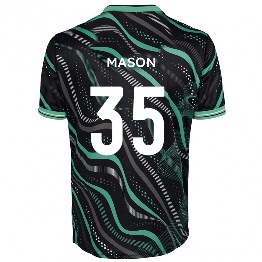 נשים כדורגל סב מייסון #35 שחור ירוק הרחק ג'רזי 2025/26