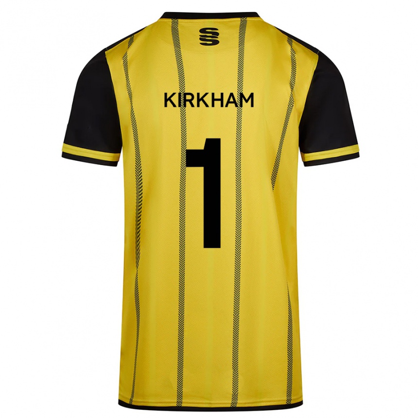 נשים כדורגל Skye Kirkham #1 צהוב שחור הרחק ג'רזי 2025/26