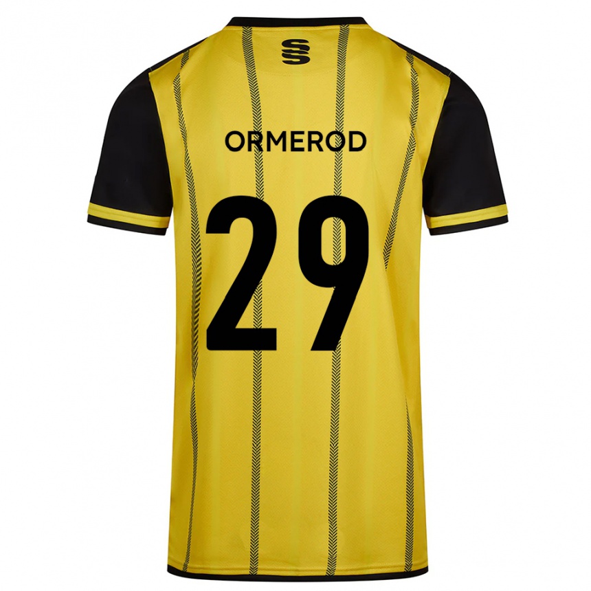 נשים כדורגל דניאל לי אורמרוד #29 צהוב שחור הרחק ג'רזי 2025/26