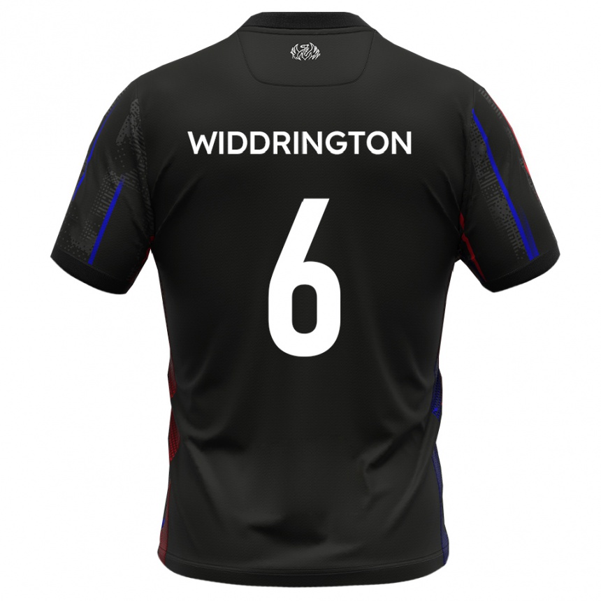 נשים כדורגל תיאו ווידרינגטון #6 שחור אדום הרחק ג'רזי 2025/26