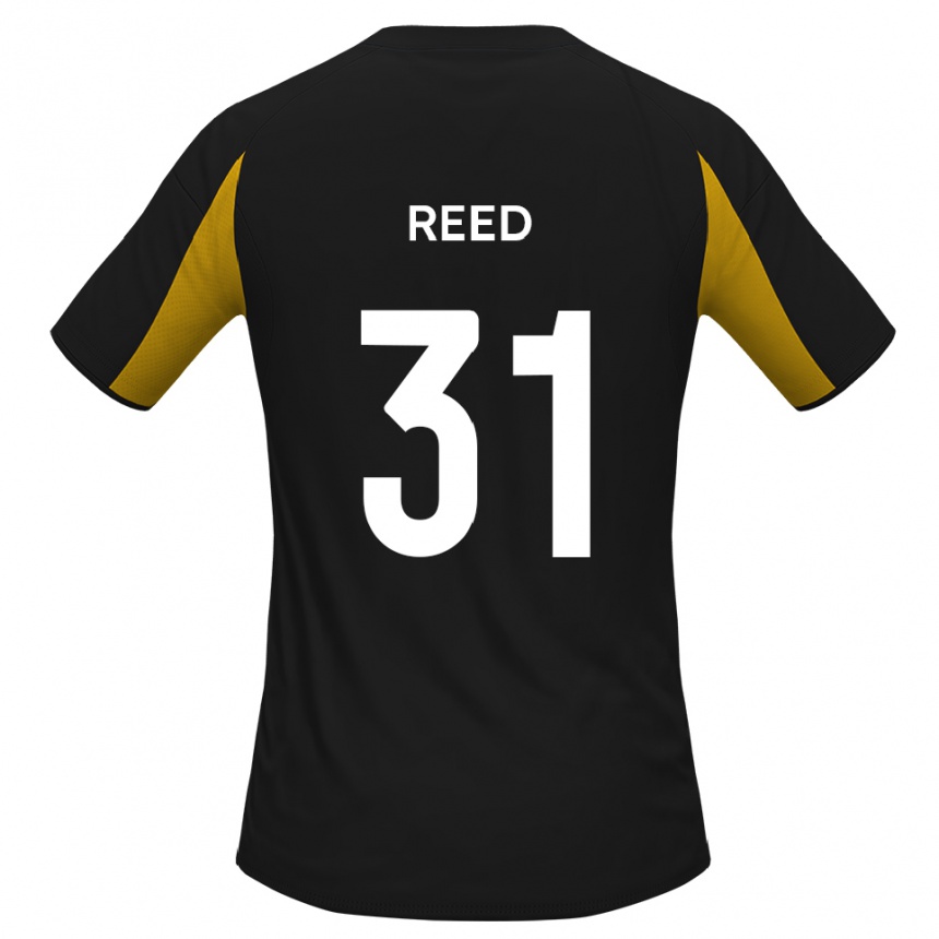 נשים כדורגל Sam Reed #31 שחור צהוב הרחק ג'רזי 2025/26