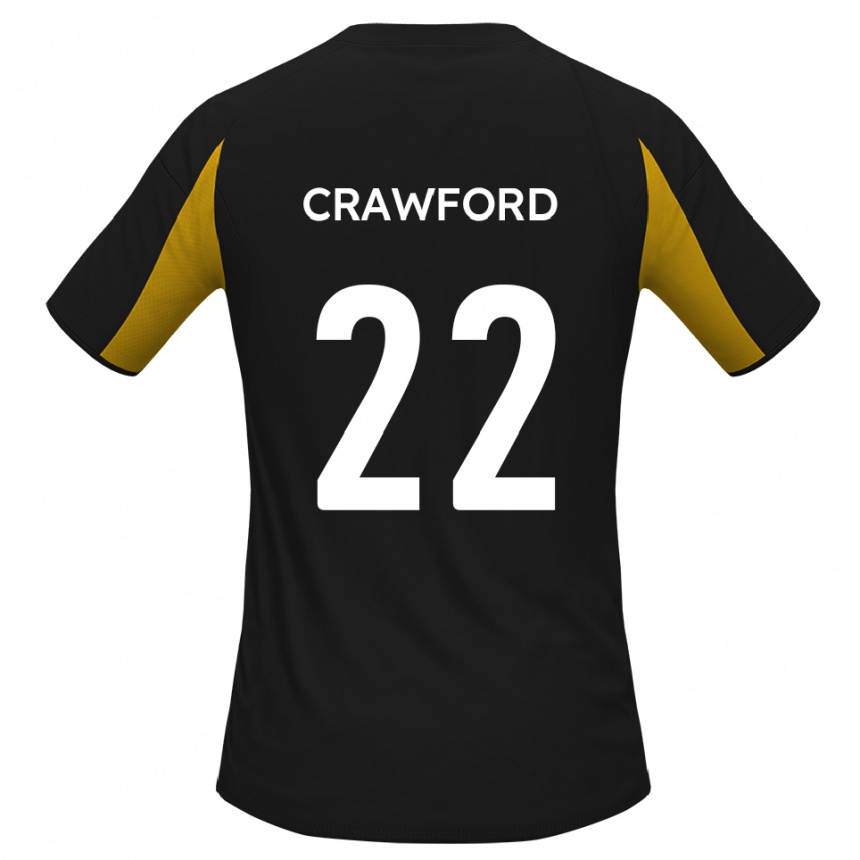 נשים כדורגל Tom Crawford #22 שחור צהוב הרחק ג'רזי 2025/26