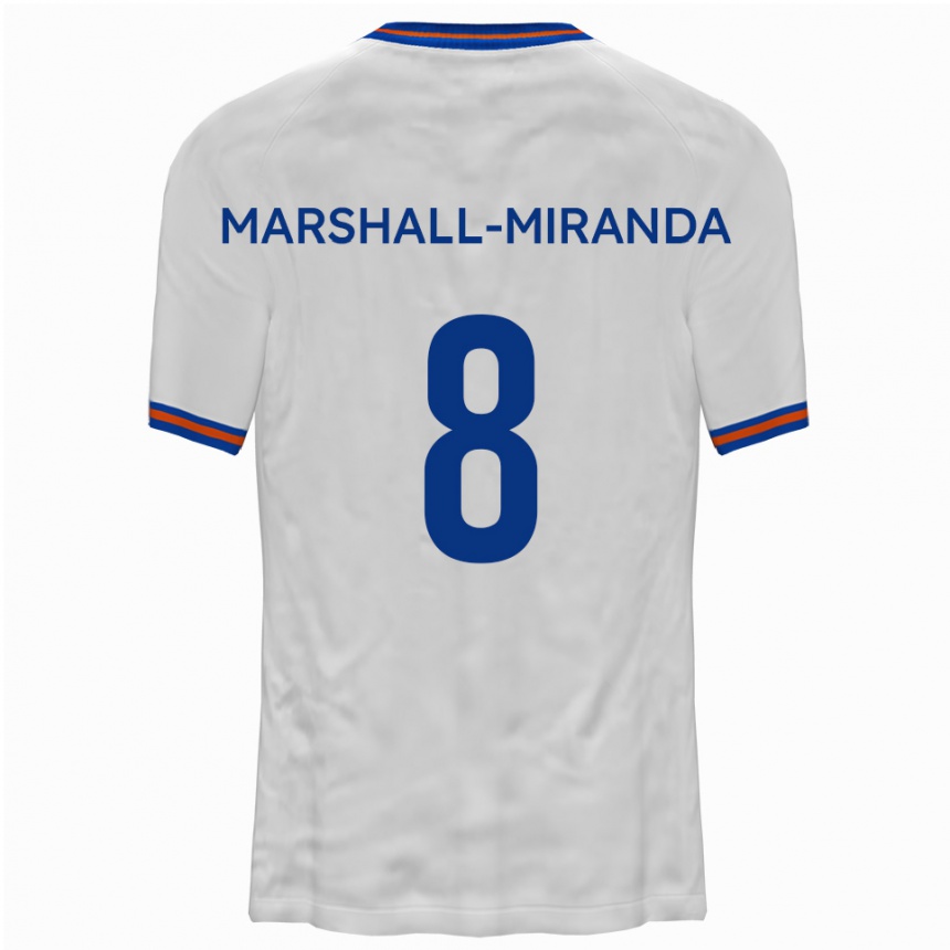 נשים כדורגל מרלי מרשל-מירנדה #8 לבן כחול הרחק ג'רזי 2025/26