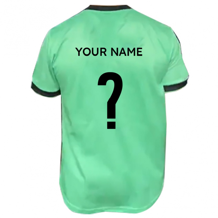 נשים כדורגל השם שלך #0 טורקיז שחור הרחק ג'רזי 2025/26