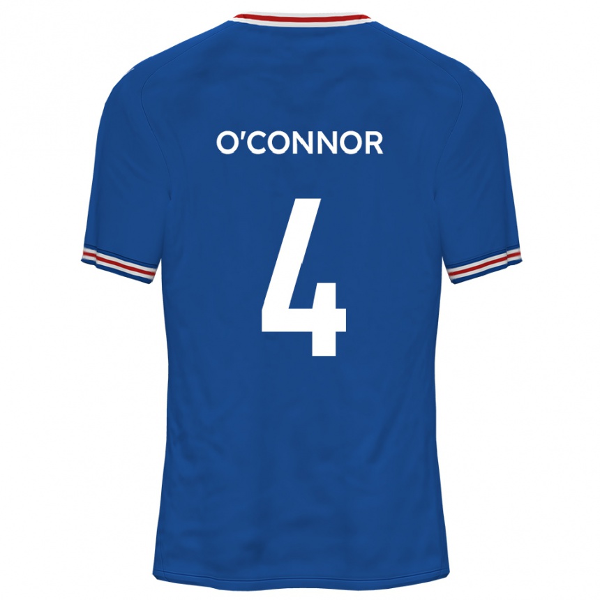נשים כדורגל דארה או'קונור #4 כחול דודג'ר הרחק ג'רזי 2025/26
