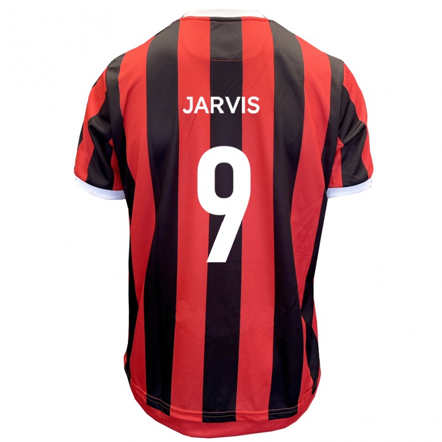 נשים כדורגל ארון ג'רוויס #9 אדום שחור הרחק ג'רזי 2025/26