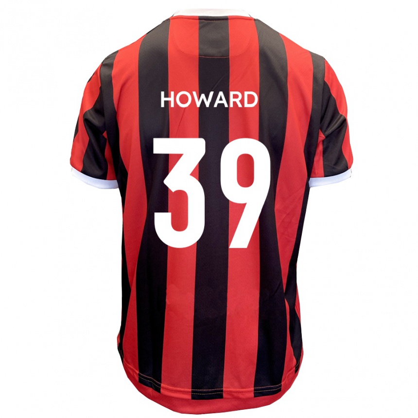 נשים כדורגל Will Howard #39 אדום שחור הרחק ג'רזי 2025/26