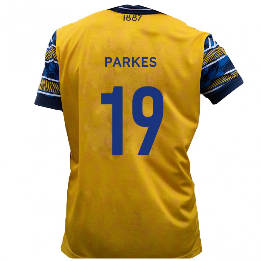 נשים כדורגל Sonny Parkes #19 צהוב שחור הרחק ג'רזי 2025/26