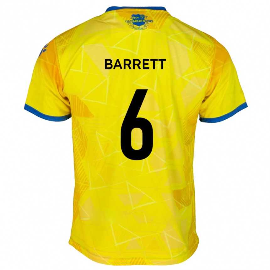 נשים כדורגל מייסון בארט #6 צהוב כחול הרחק ג'רזי 2025/26