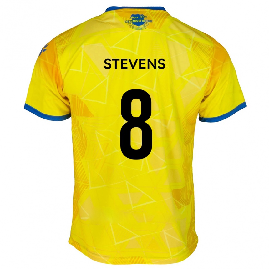 נשים כדורגל James Stevens #8 צהוב כחול הרחק ג'רזי 2025/26