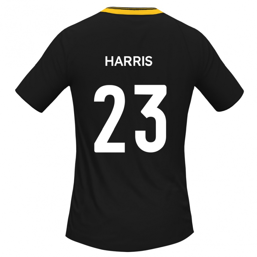 נשים כדורגל ג'יידן האריס #23 שחור צהוב הרחק ג'רזי 2025/26