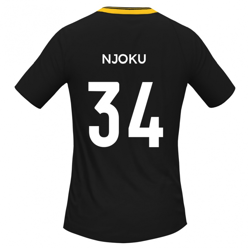 נשים כדורגל ברנדון ניוקו #34 שחור צהוב הרחק ג'רזי 2025/26