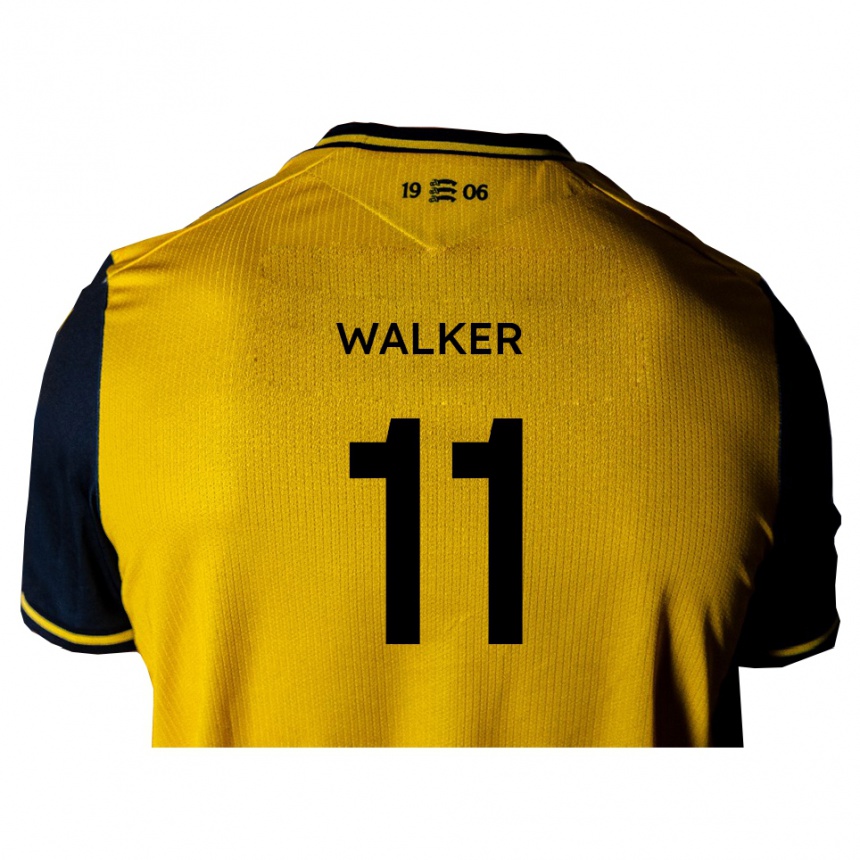 נשים כדורגל Josh Walker #11 צהוב שחור הרחק ג'רזי 2025/26