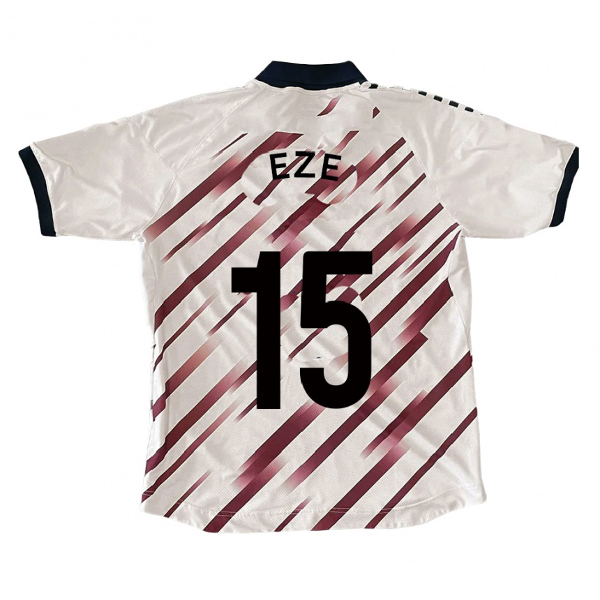 נשים כדורגל Dubem Eze #15 לבן אדום הרחק ג'רזי 2025/26