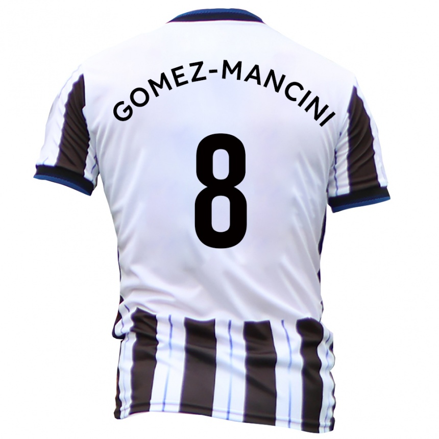 נשים כדורגל אנתוני גומז מנצ׳יני #8 לבן שחור הרחק ג'רזי 2025/26