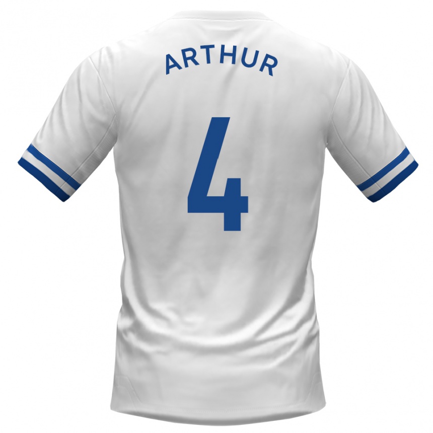 נשים כדורגל פסטוס ארתור #4 לבן כחול הרחק ג'רזי 2025/26