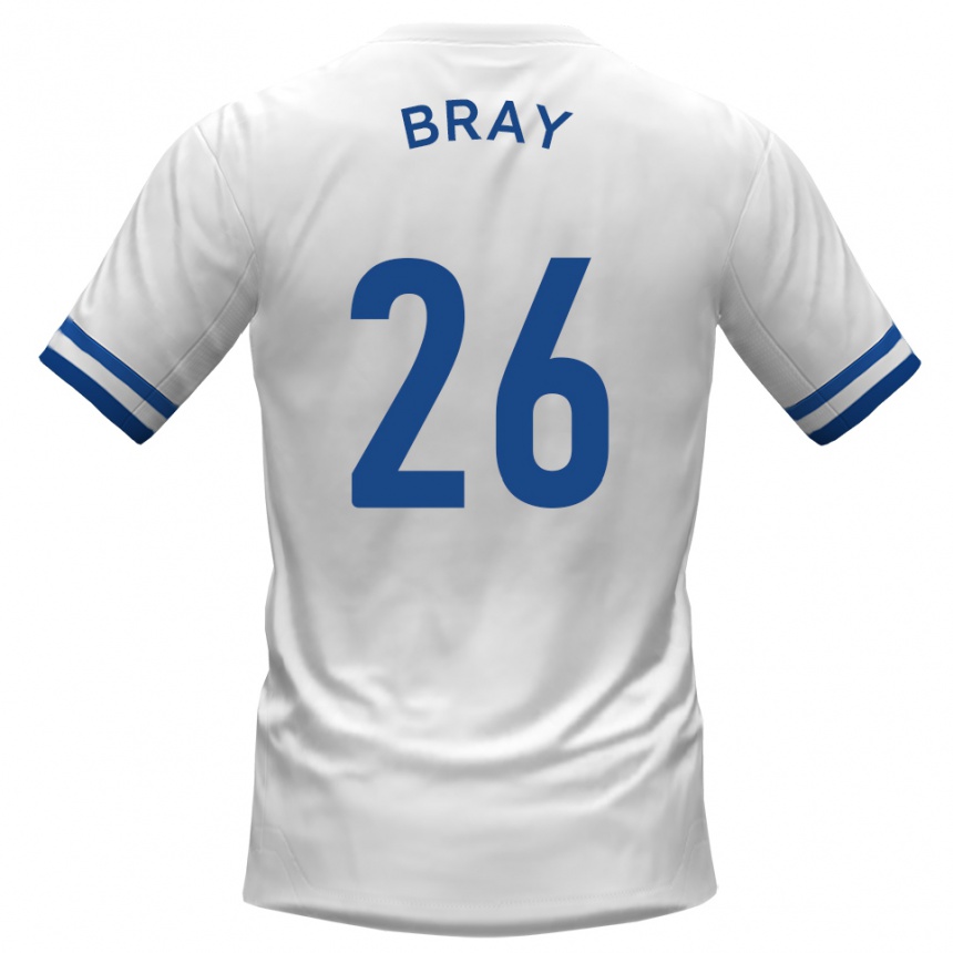 נשים כדורגל אוון בריי #26 לבן כחול הרחק ג'רזי 2025/26