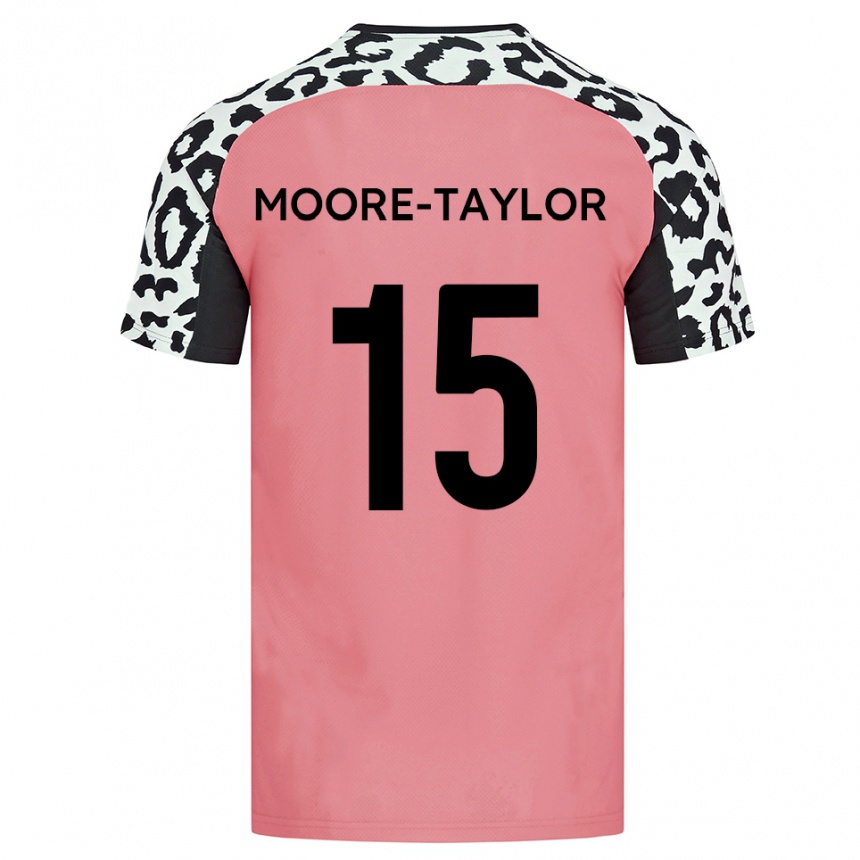 נשים כדורגל ג'ורדן מור-טיילור #15 ורוד שחור הרחק ג'רזי 2025/26