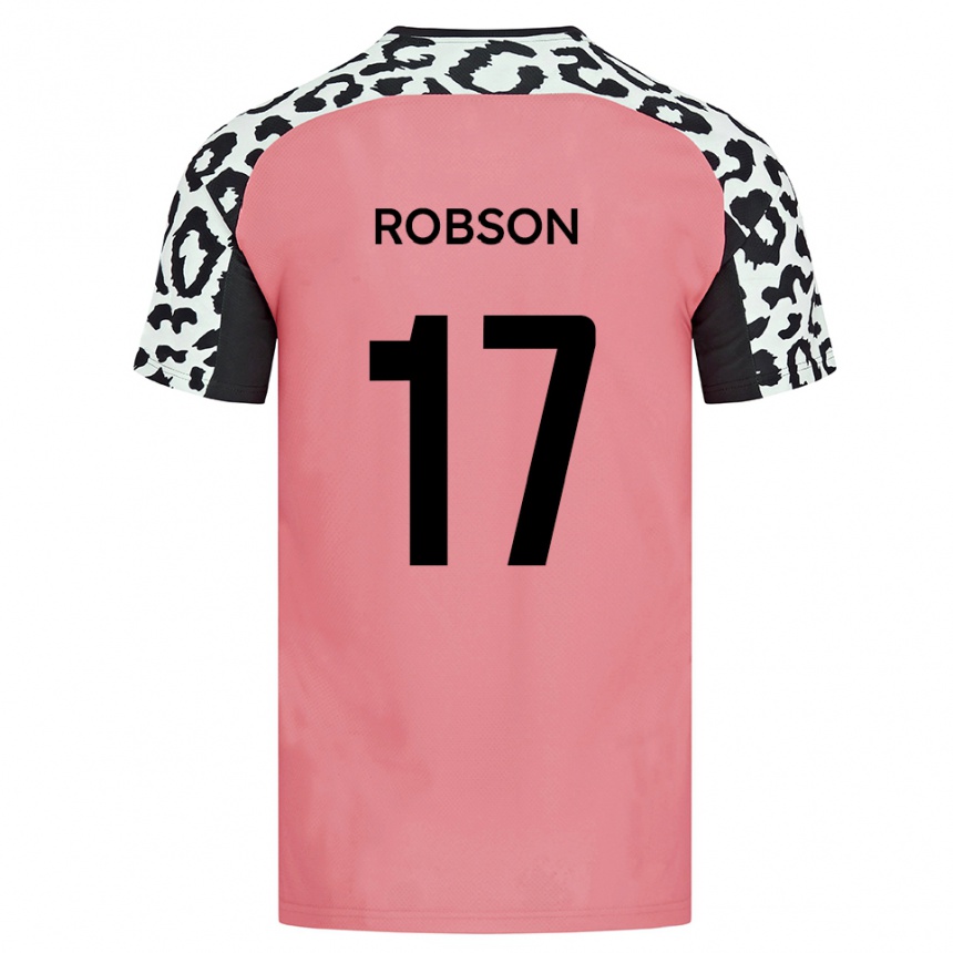 נשים כדורגל ג'יימי רובסון #17 ורוד שחור הרחק ג'רזי 2025/26