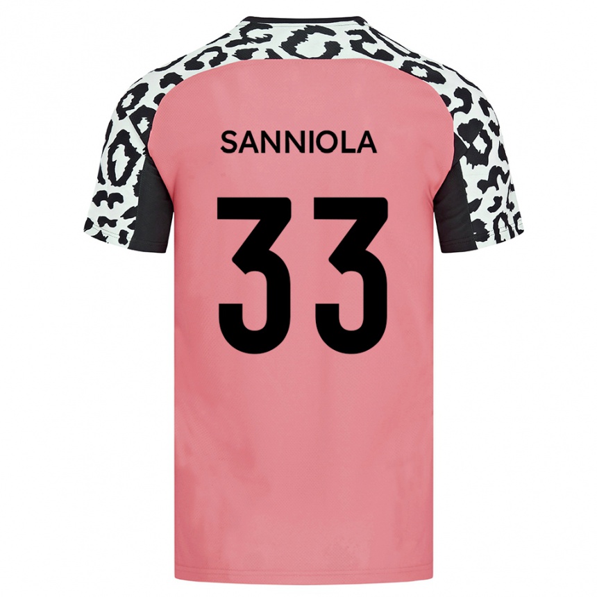 נשים כדורגל Keon Sanniola #33 ורוד שחור הרחק ג'רזי 2025/26