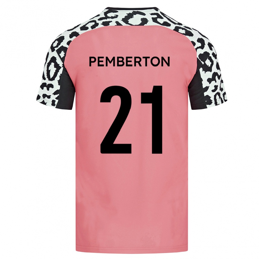 נשים כדורגל טרה פמברטון #21 ורוד שחור הרחק ג'רזי 2025/26