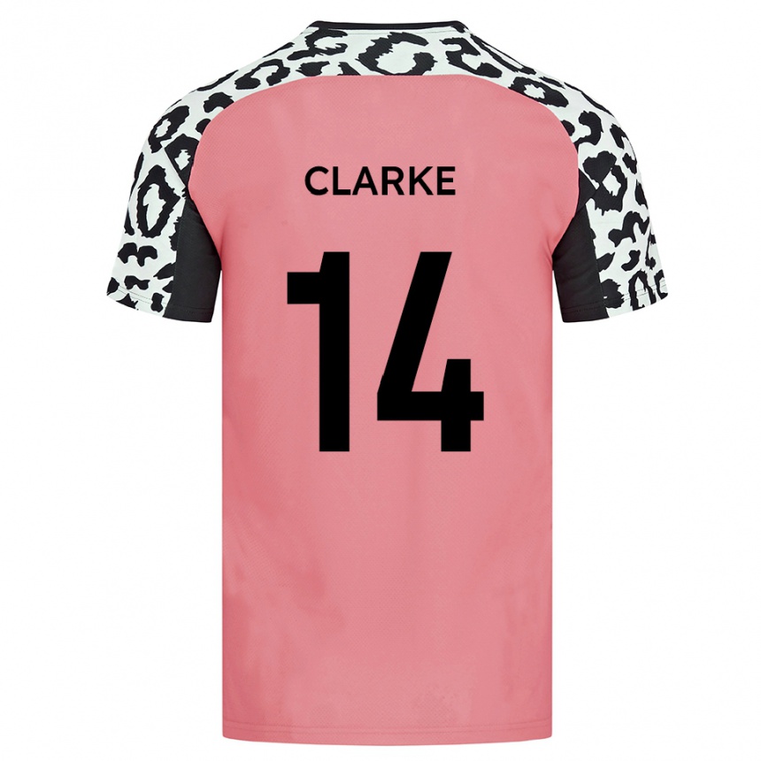 נשים כדורגל ג׳יידן קלארק #14 ורוד שחור הרחק ג'רזי 2025/26