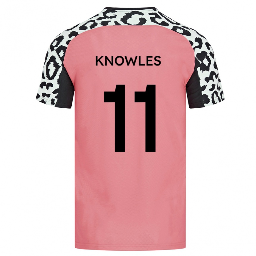 נשים כדורגל טום נואלס #11 ורוד שחור הרחק ג'רזי 2025/26