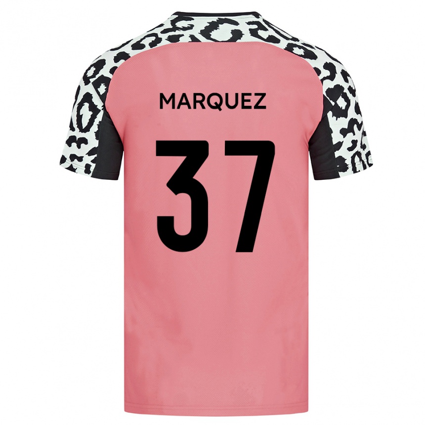 נשים כדורגל Jose Marquez #37 ורוד שחור הרחק ג'רזי 2025/26