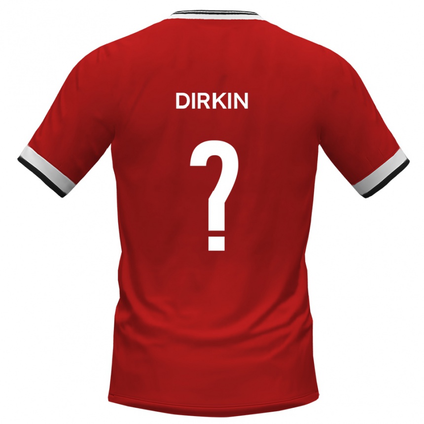 נשים כדורגל James Dirkin #0 לבן שחור הרחק ג'רזי 2025/26