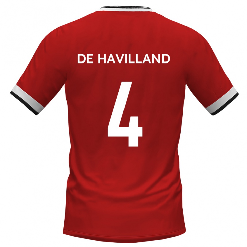 נשים כדורגל ויל דה הבילנד #4 לבן שחור הרחק ג'רזי 2025/26