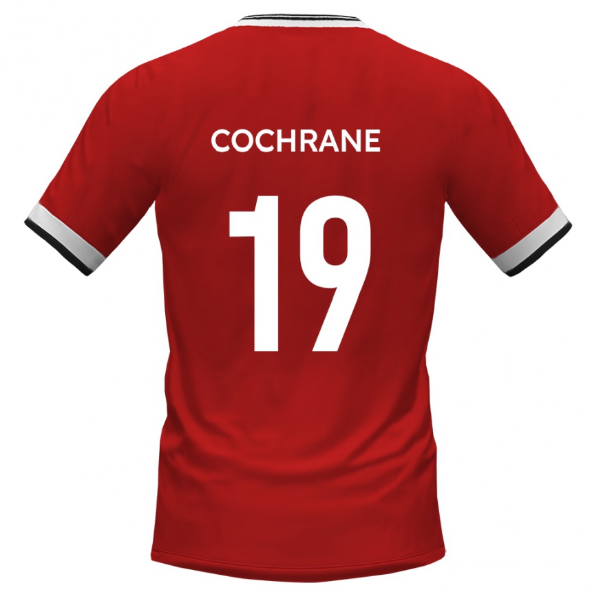 נשים כדורגל אוון קוקרן #19 לבן שחור הרחק ג'רזי 2025/26