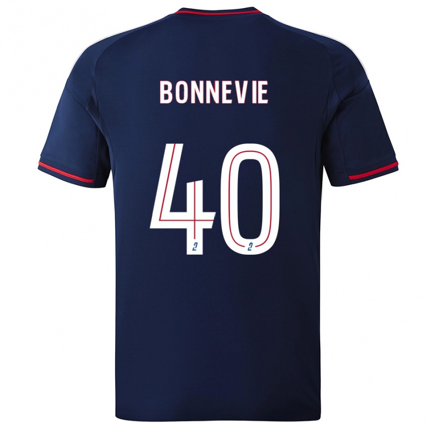 נשים כדורגל קין בונווי #40 כחול נייבי אדום הרחק ג'רזי 2025/26