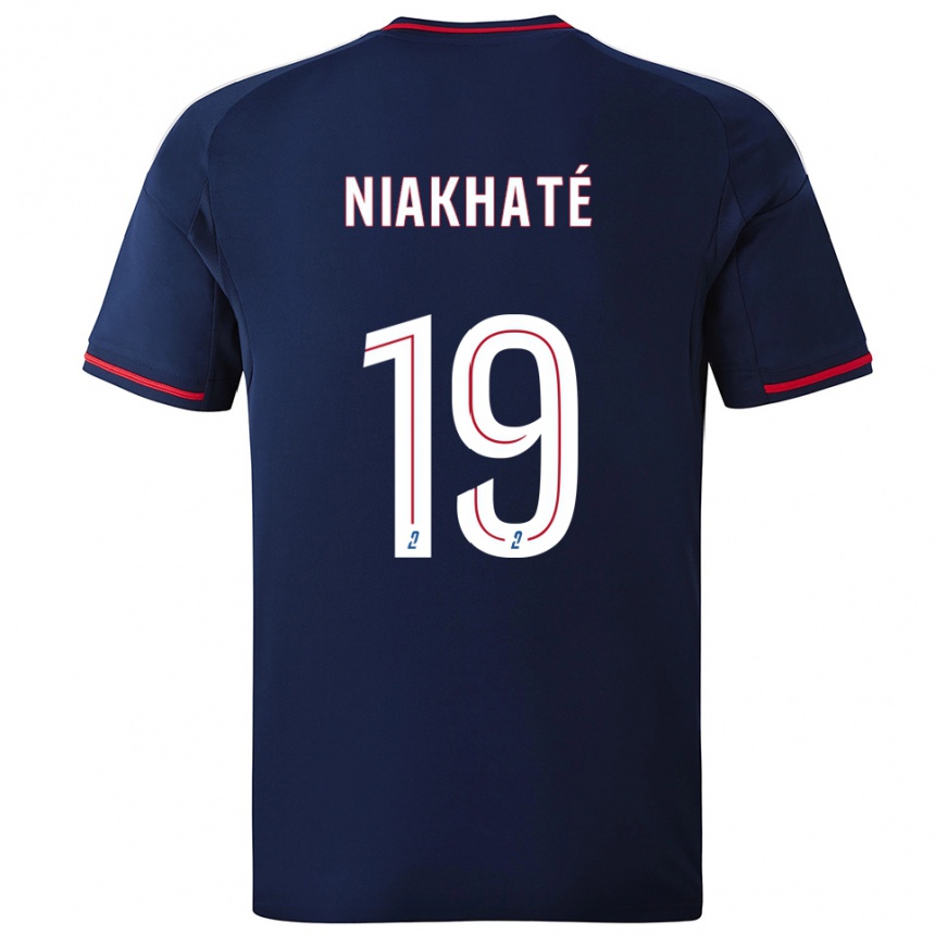 נשים כדורגל מוסא ניאקאטה #19 כחול נייבי אדום הרחק ג'רזי 2025/26