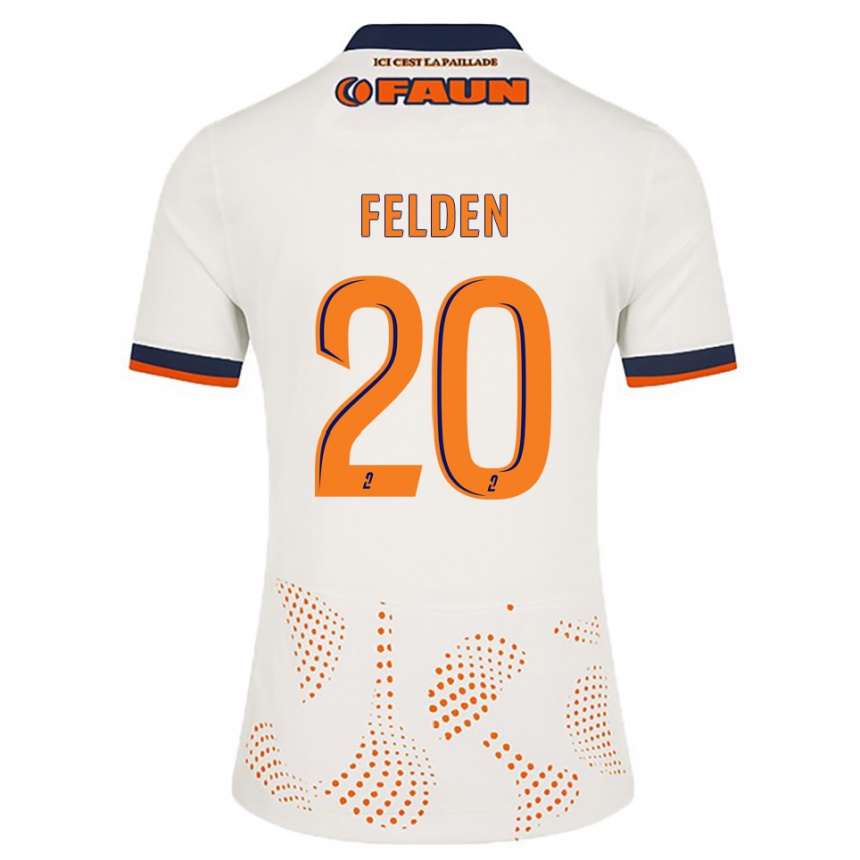 נשים כדורגל Agathe Felden #20 לבן כתום הרחק ג'רזי 2025/26