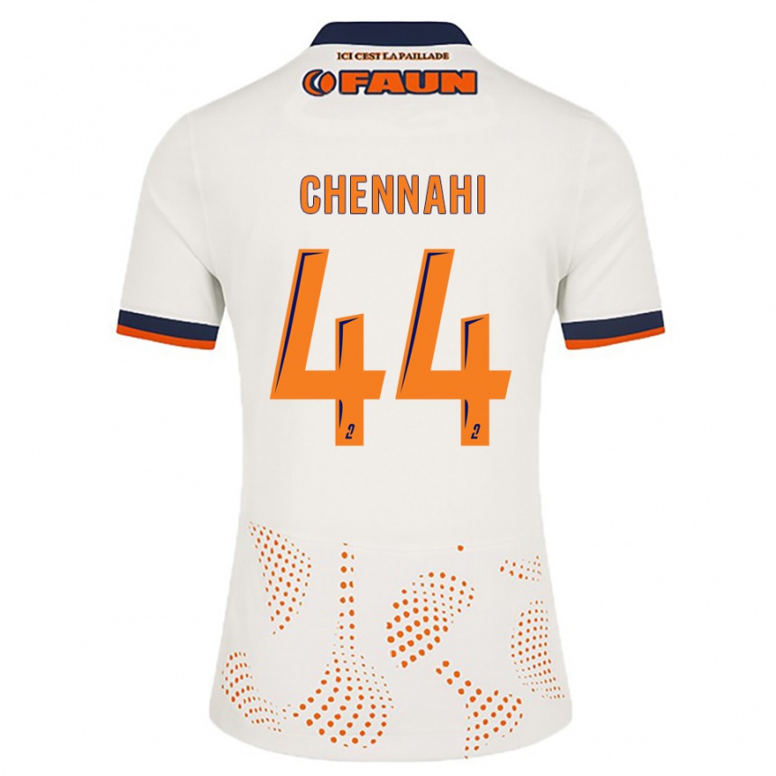 נשים כדורגל Théo Chennahi #44 לבן כתום הרחק ג'רזי 2025/26
